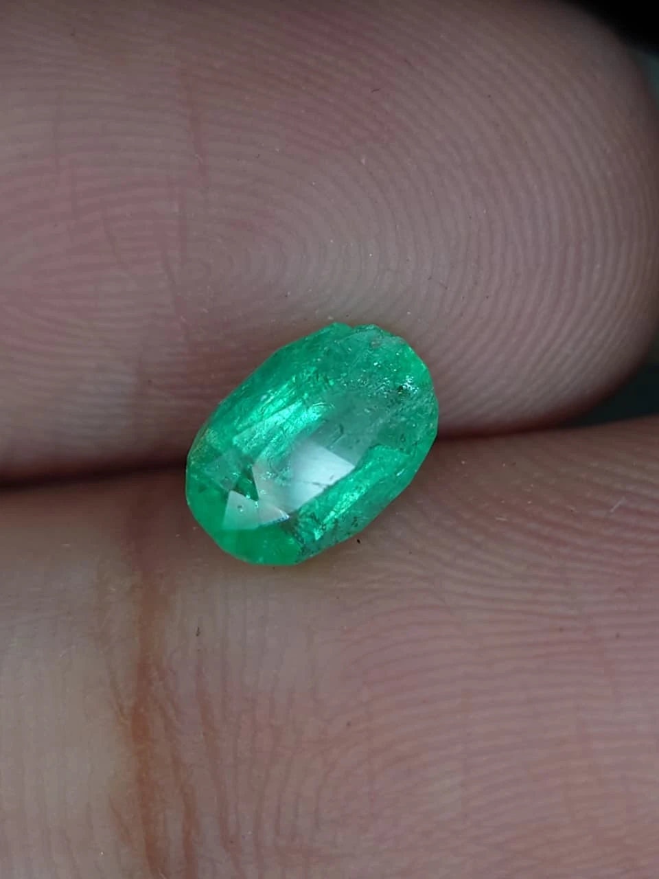 0.78ct Natural Oval Faceted Panjshir Emerald from Afghanistan — view 1